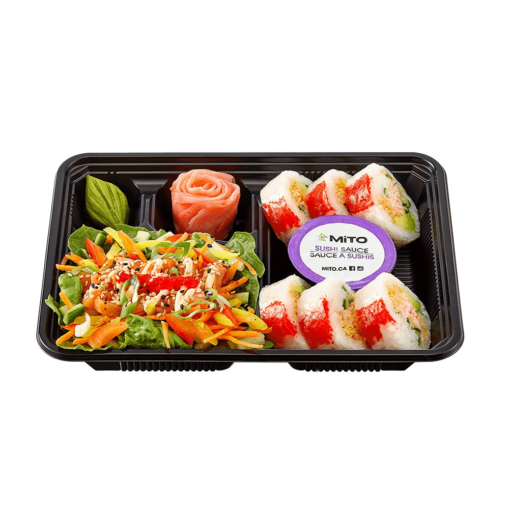 boite repas sushis salade de saumon