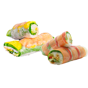 Rouleaux printemps - Crevettes popcorn & Légumes - 4 rlx